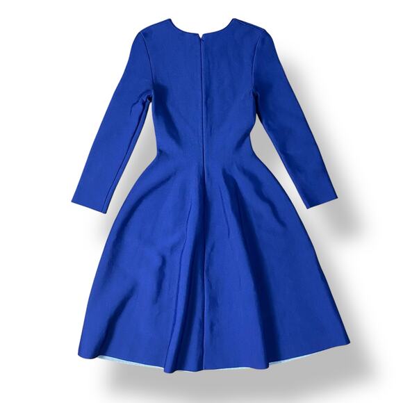 Issa London Knit Eddington Fit and Flare Midi Dress Size S Navy Blue - Picture 6 of 9